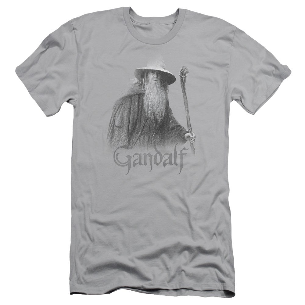 Lor - Gandalf The Grey - Short Sleeve Adult 30/1 - Silver T-shirt