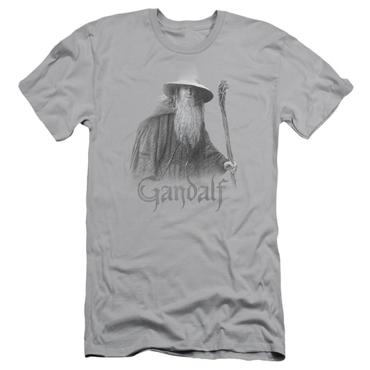 Lor - Gandalf The Grey - Short Sleeve Adult 30/1 - Silver T-shirt