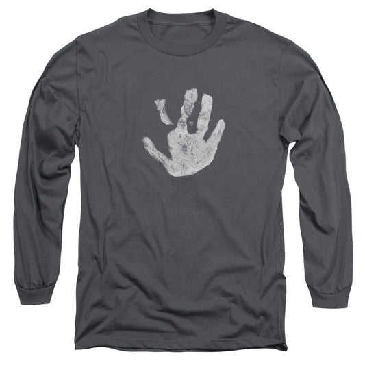 Lor - White Hand - Long Sleeve Adult 18/1 - Charcoal T-shirt