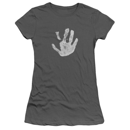 Lor - White Hand - Short Sleeve Junior Sheer - Charcoal T-shirt
