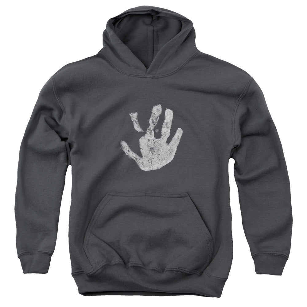 Lor - White Hand - Youth Pull-over Hoodie - Charcoal