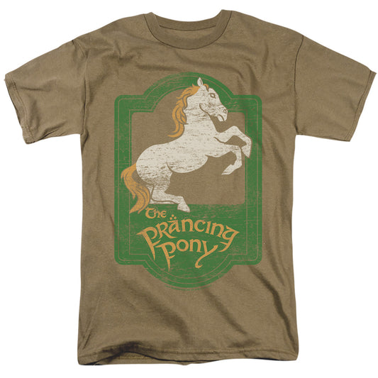 Lor - Prancing Pony Sign - Short Sleeve Adult 18/1 - Safari Green T-shirt