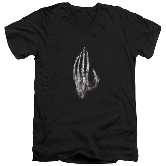 Lor - Hand Of Saruman - Short Sleeve Adult V-neck - Black T-shirt
