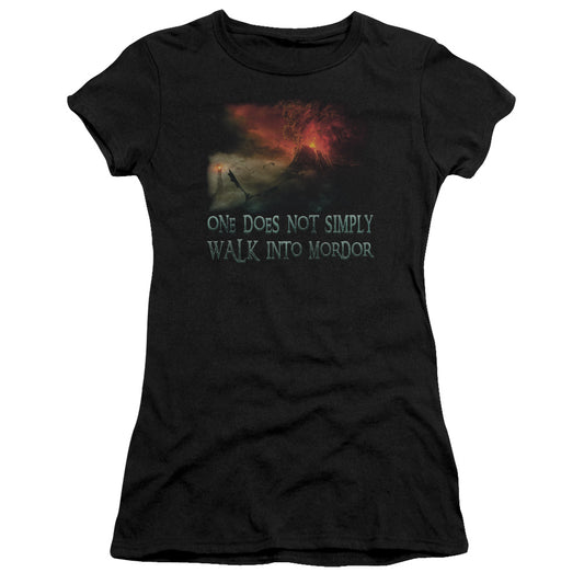 Lor - Walk In Mordor - Short Sleeve Junior Sheer - Black T-shirt