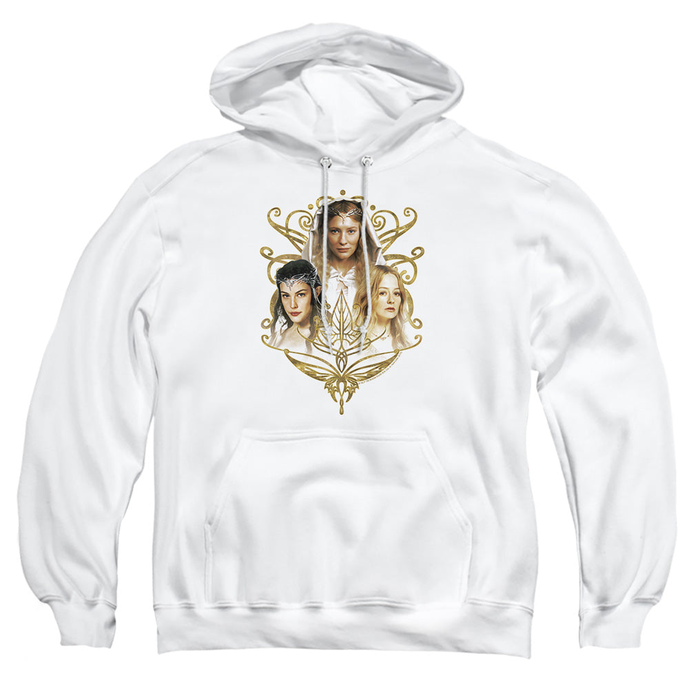 Lor - Women Of Middle Earth - Adult Pull-over Hoodie - White