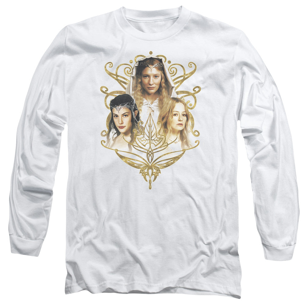 Lor - Women Of Middle Earth - Long Sleeve Adult 18/1 - White T-shirt