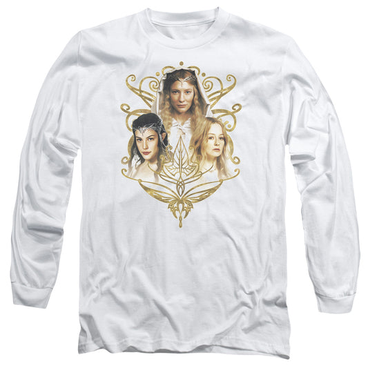 Lor - Women Of Middle Earth - Long Sleeve Adult 18/1 - White T-shirt