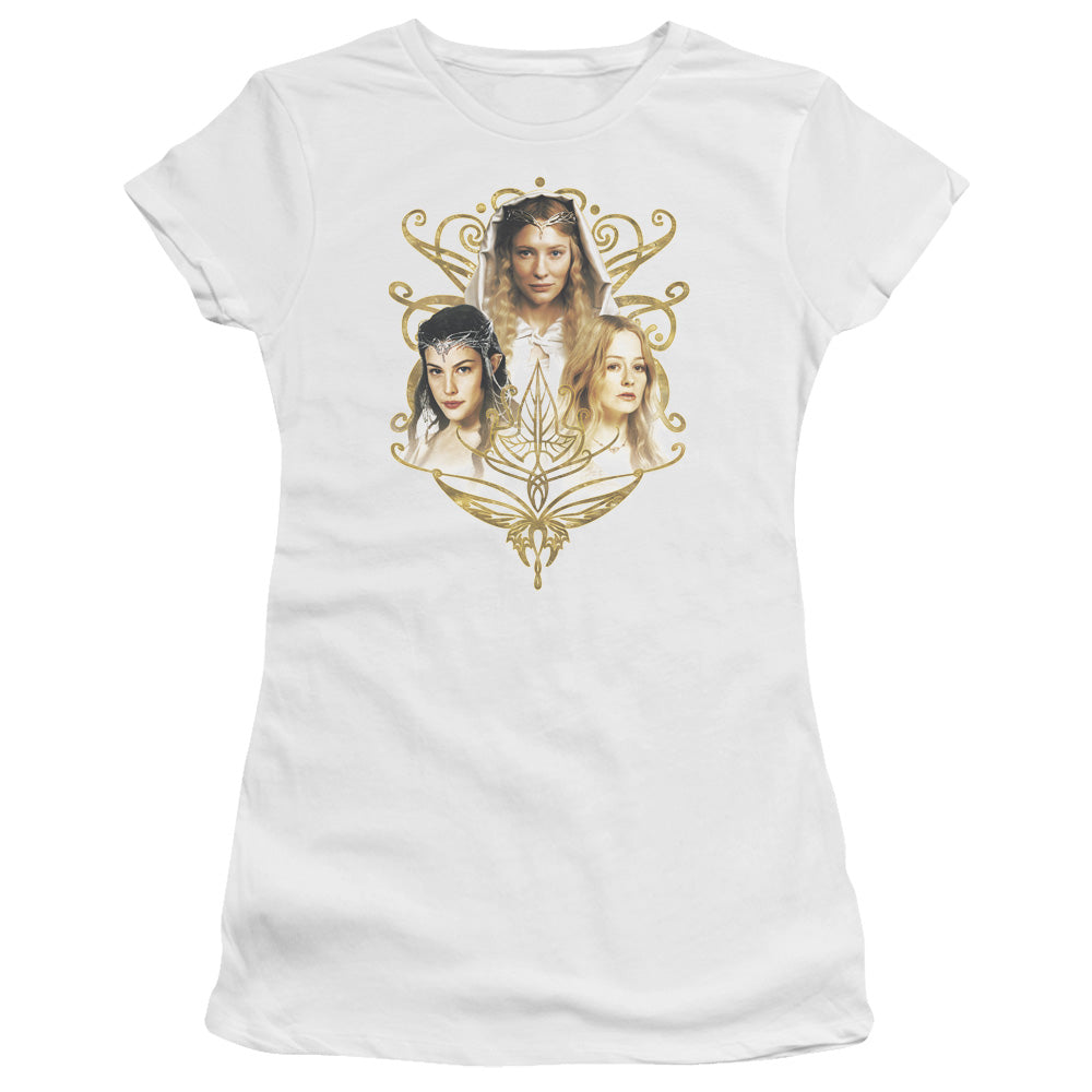 Lor - Women Of Middle Earth - Short Sleeve Junior Sheer - White T-shirt