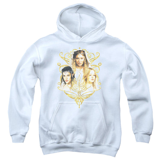 Lor - Women Of Middle Earth - Youth Pull-over Hoodie - White