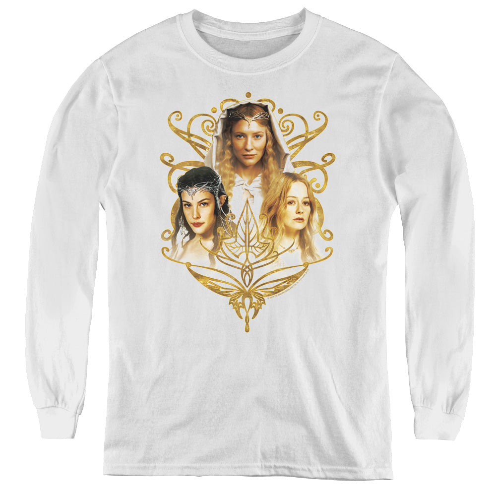 Lor - Women Of Middle Earth - Youth Long Sleeve Tee - White