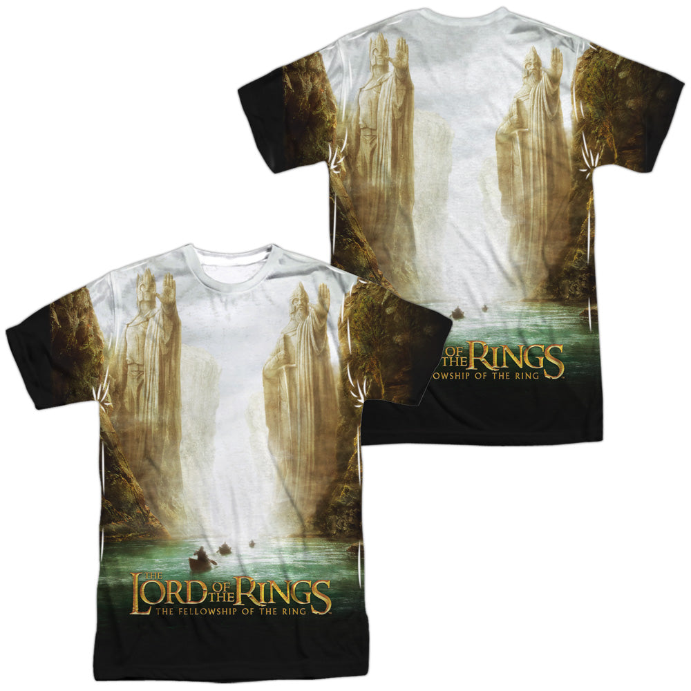 Lor - Fellowship Poster (Front/back Print) - Short Sleeve Adult Poly Crew - White T-shirt