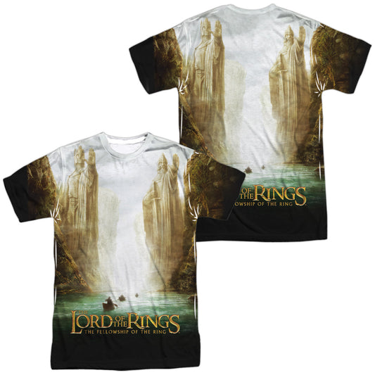Lor - Fellowship Poster (Front/back Print) - Short Sleeve Adult Poly Crew - White T-shirt
