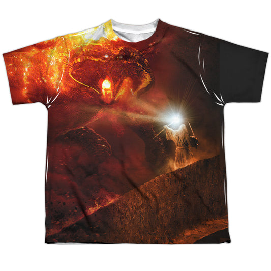 Lor - No Passing - Short Sleeve Youth Poly Crew - White T-shirt