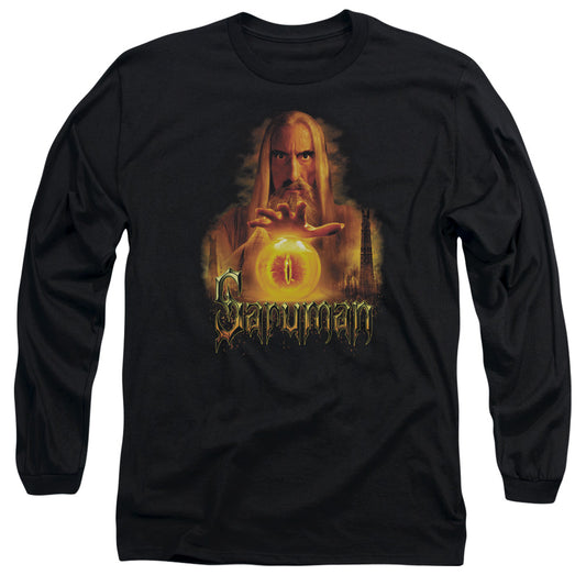 Lor - Saruman - Long Sleeve Adult 18/1 - Black T-shirt