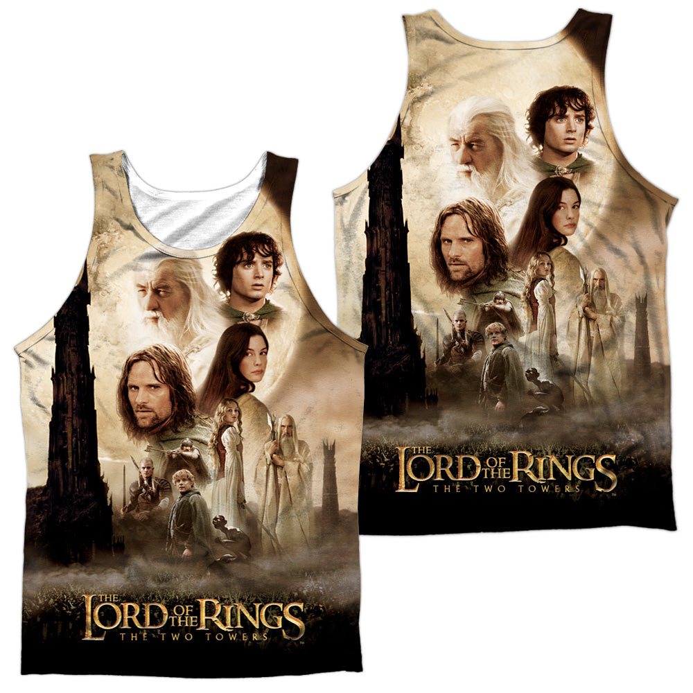 Lor - Towers Poster (Front/back Print) - Adult 100% Poly Tank Top - White