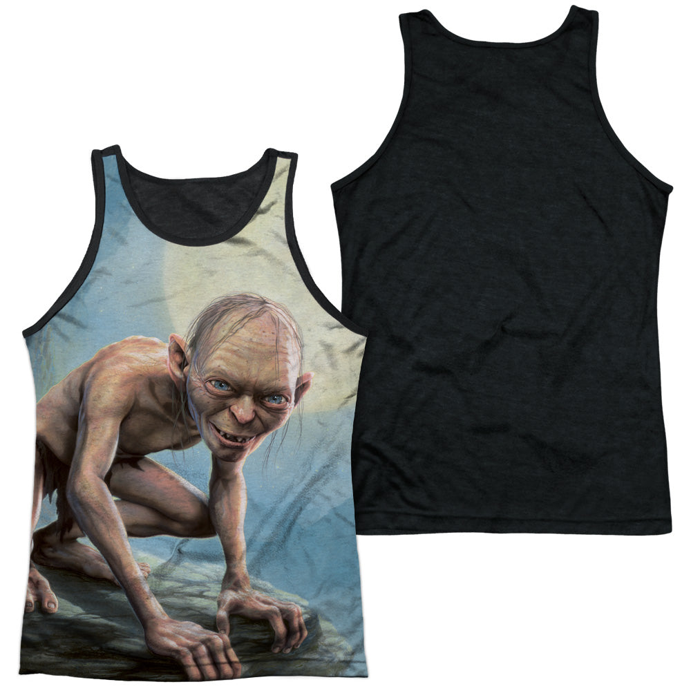 Lor - Gollum Moon - Adult Poly Tank Top Black Back - White