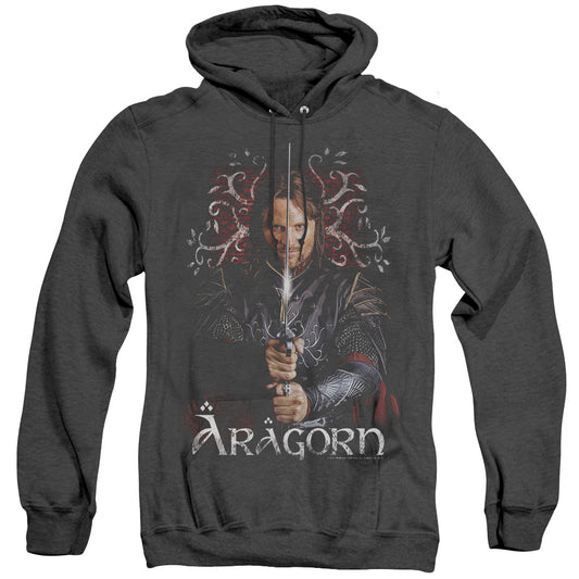 Lor - Aragorn - Adult Heather Hoodie - Black
