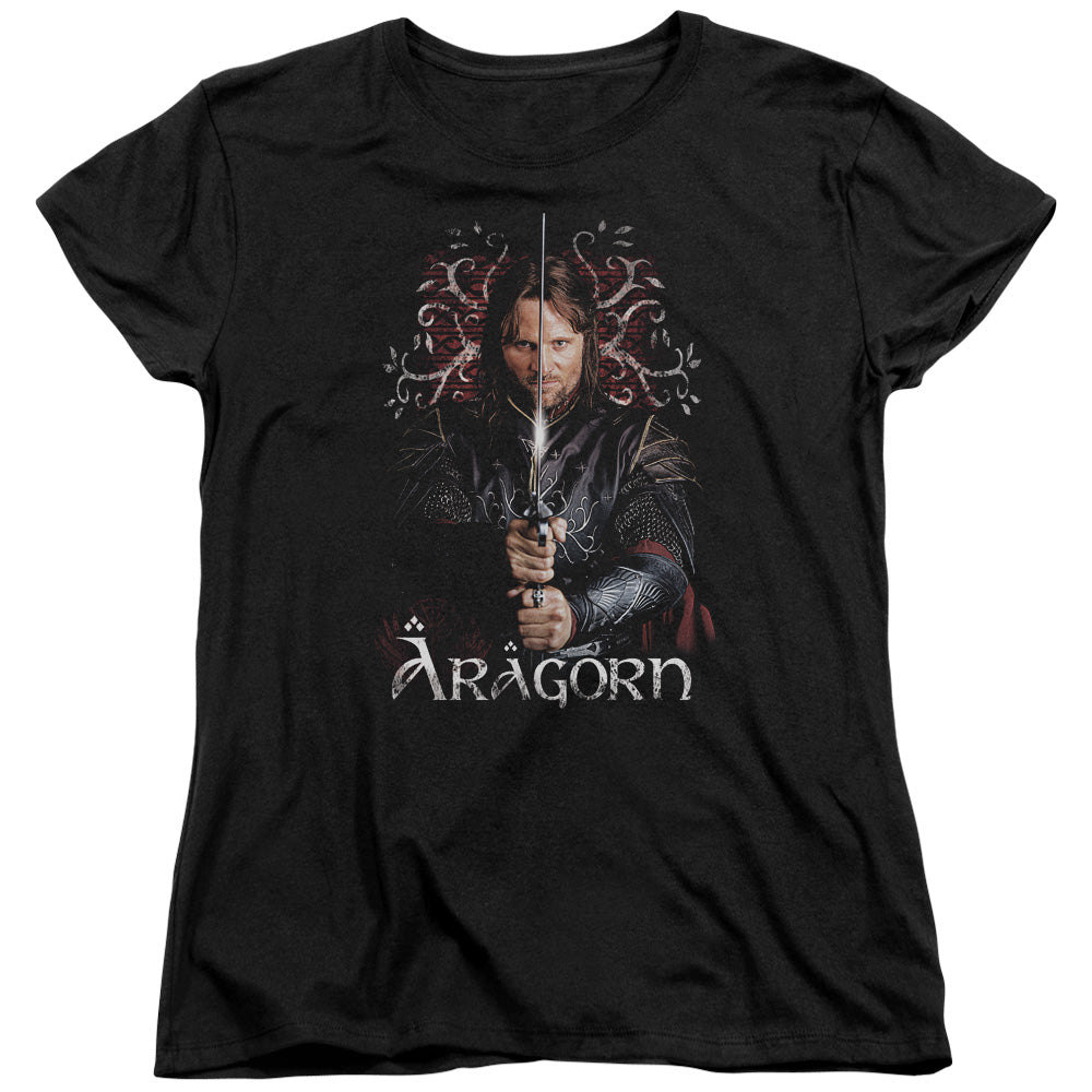 Lor - Aragorn - Short Sleeve Womens Tee - Black T-shirt