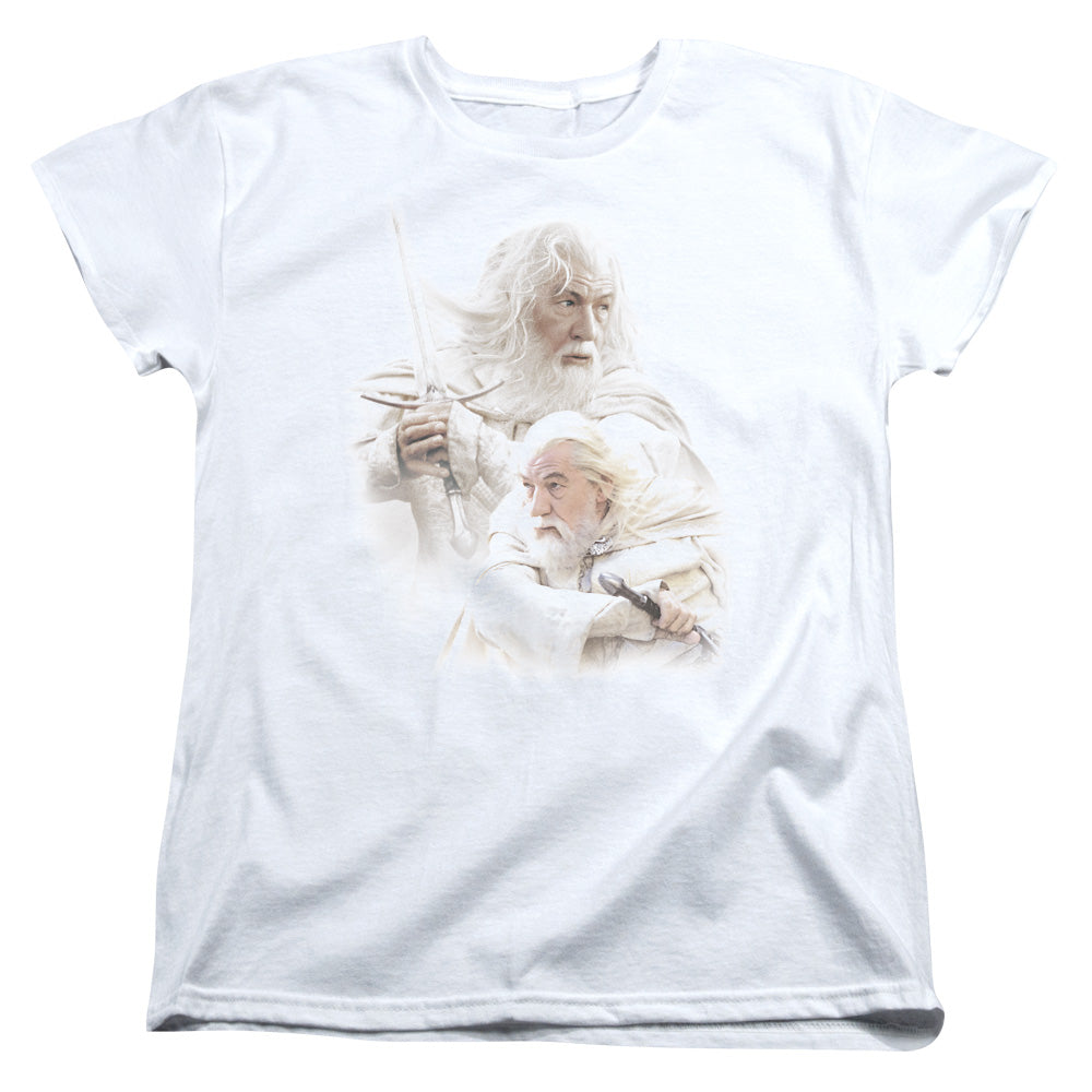 Lor - Gandalf The White - Short Sleeve Womens Tee - White T-shirt