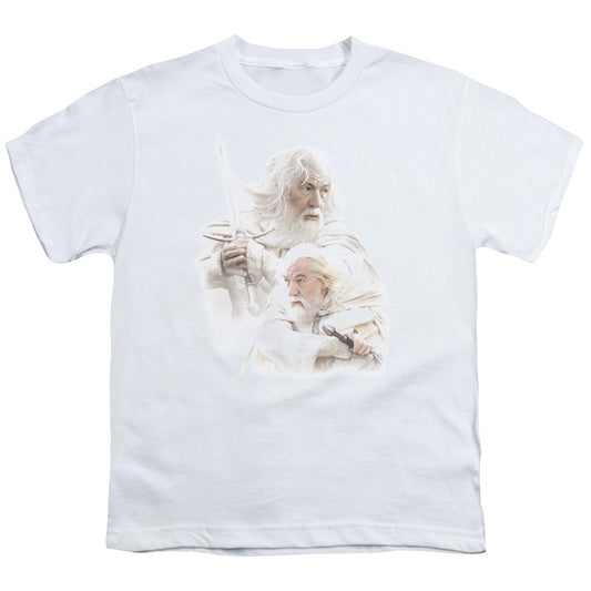 Lor - Gandalf The White - Short Sleeve Youth 18/1 - White T-shirt