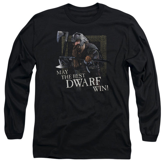 Lor - The Best Dwarf - Long Sleeve Adult 18/1 - Black T-shirt