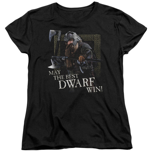 Lor - The Best Dwarf - Short Sleeve Womens Tee - Black T-shirt