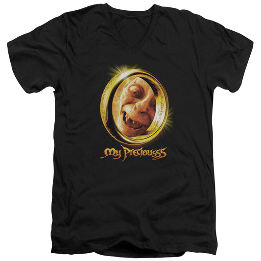 Lor - My Precious - Short Sleeve Adult V-neck - Black T-shirt