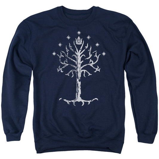 Lor - Tree Of Gondor - Adult Crewneck Sweatshirt - Navy