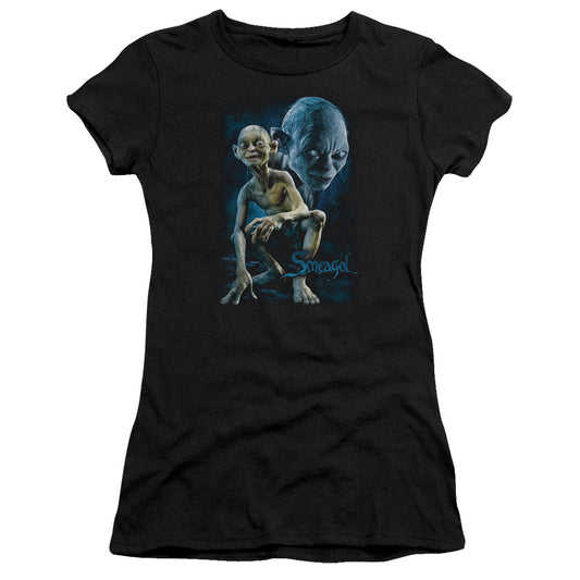 Lor - Smeagol - Short Sleeve Junior Sheer - Black T-shirt