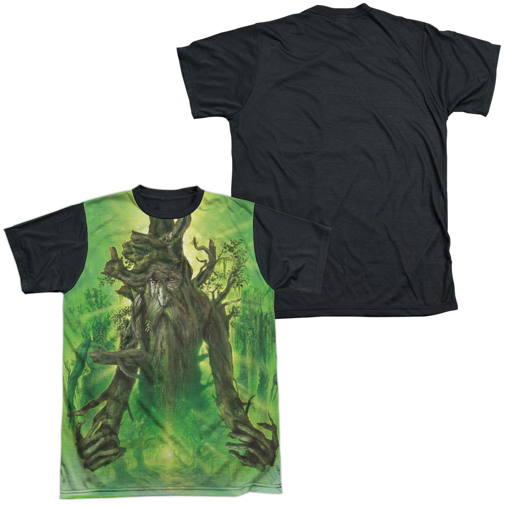 Lor - Treebeard - Short Sleeve Adult White Front Black Back   - White T-shirt