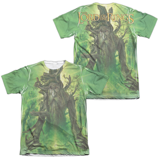 Lor - Treebeard (Front/back Print) - Adult Poly/cotton Short Sleeve Tee - White T-shirt