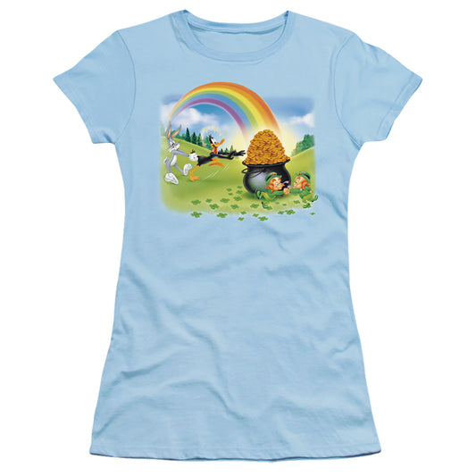 Looney Tunes - Mine Mine Mine - Short Sleeve Junior Sheer - Light Blue T-shirt