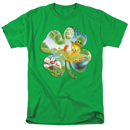Looney Tunes - Tweety Shamrock - Short Sleeve Adult 18/1 - Kelly Green T-shirt