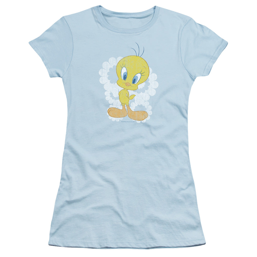 Looney Tunes - Retro Tweety - Short Sleeve Junior Sheer - Light Blue T-shirt