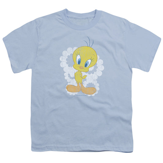 Looney Tunes - Retro Tweety - Short Sleeve Youth 18/1 - Light Blue T-shirt