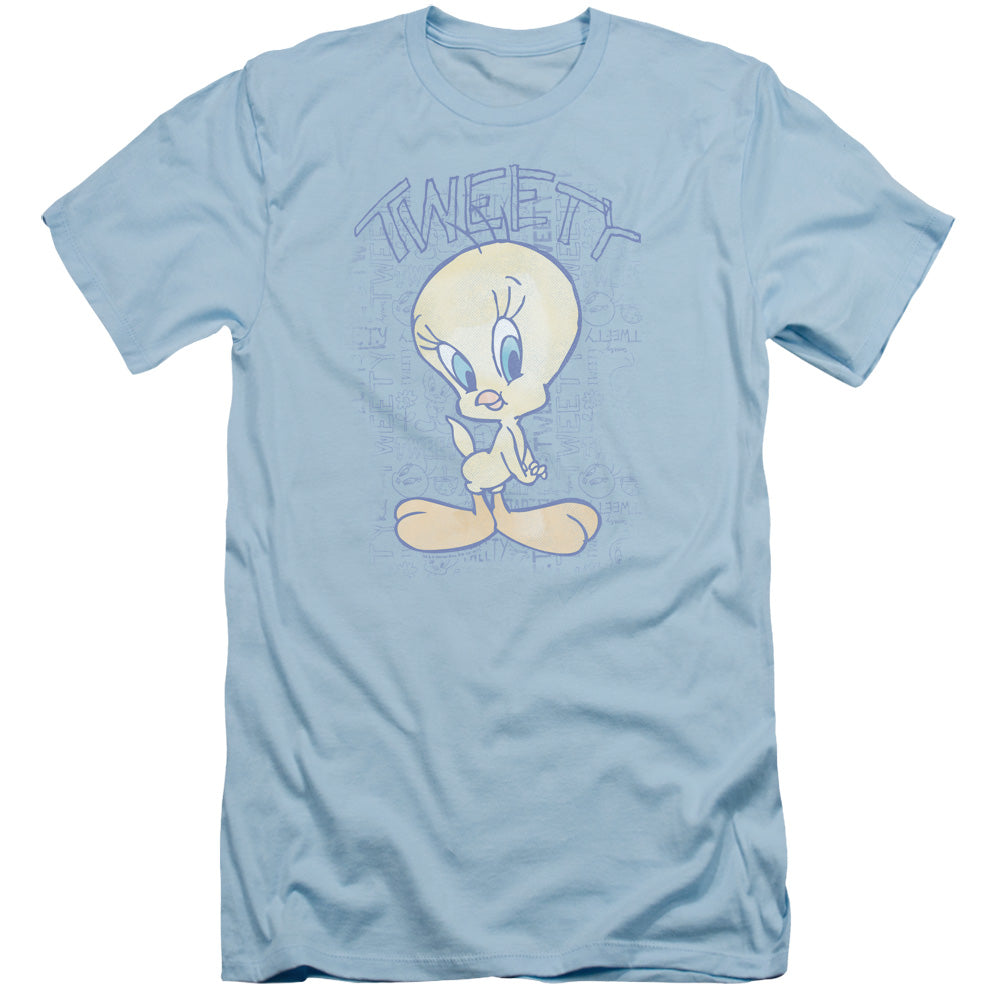 Looney Tunes - Tweety Fade - Short Sleeve Adult 30/1 - Light Blue T-shirt