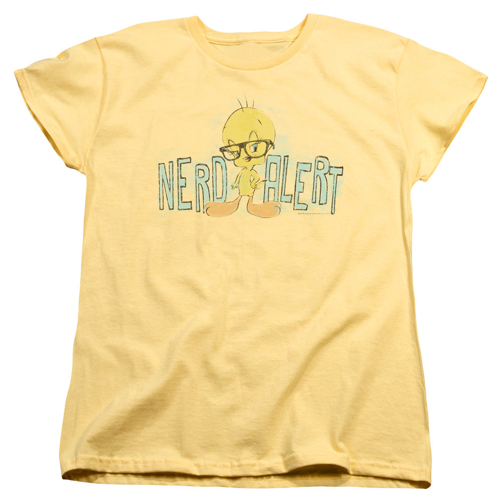 Looney Tunes - Nerd Alert - Short Sleeve Womens Tee - Banana T-shirt