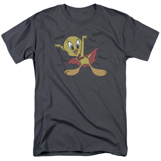 Looney Tunes - Vampire Tweety - Short Sleeve Adult 18/1 - Charcoal T-shirt