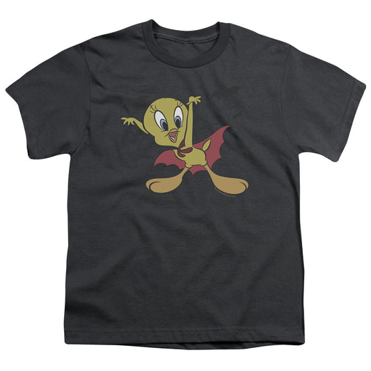 Looney Tunes - Vampire Tweety - Short Sleeve Youth 18/1 - Charcoal T-shirt