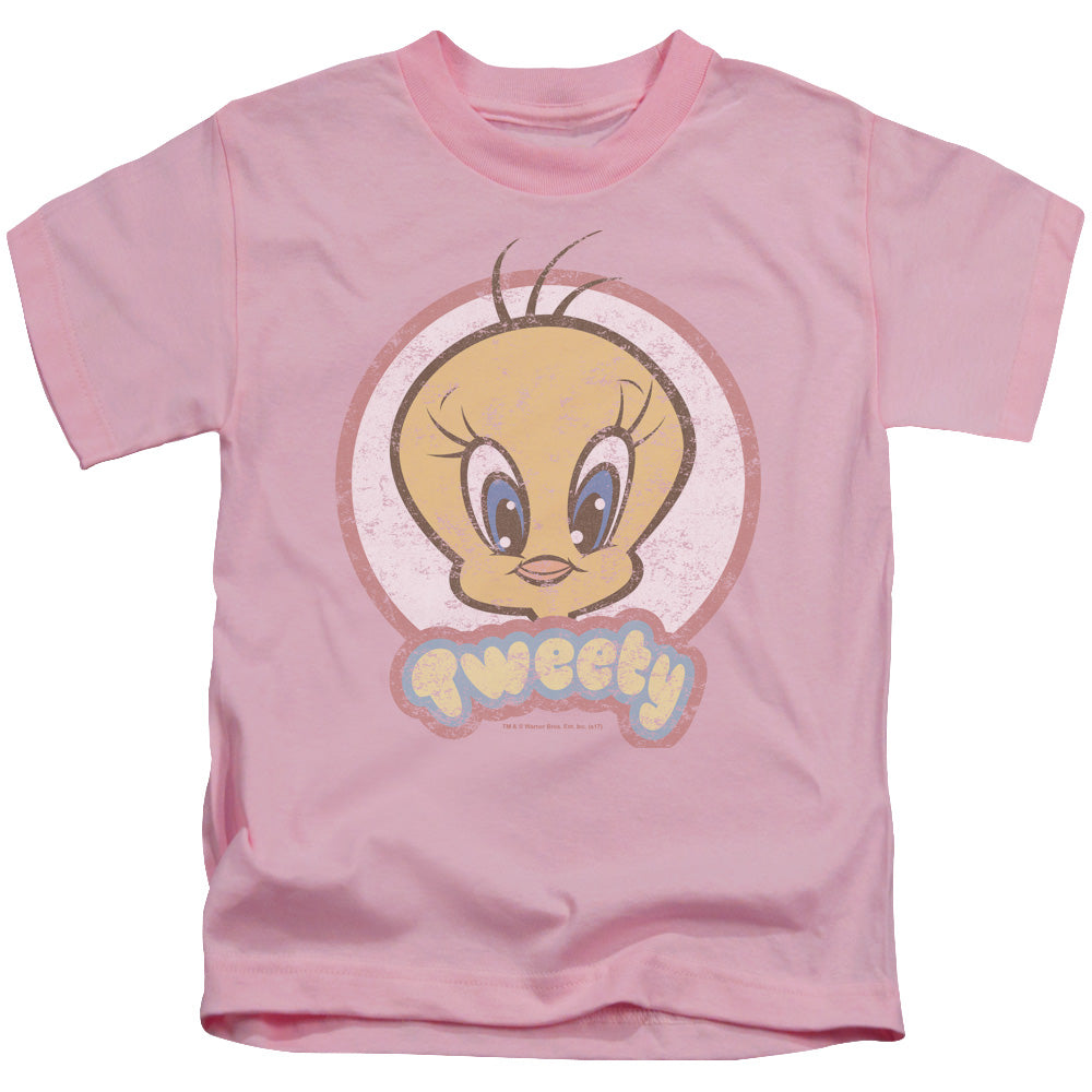 Looney Tunes - Retro Tweety - Short Sleeve Juvenile 18/1 - Pink T-shirt