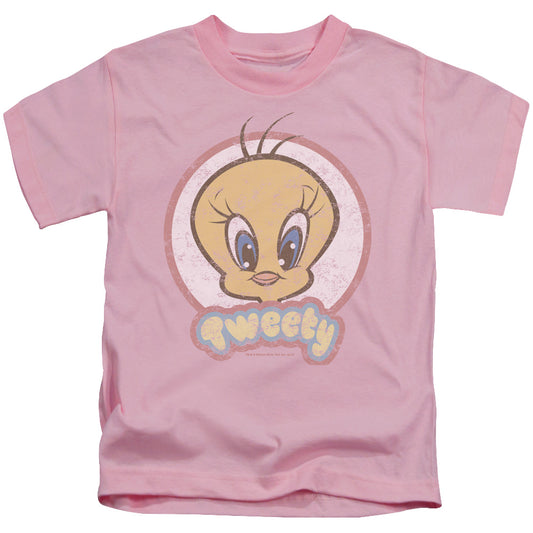 Looney Tunes - Retro Tweety - Short Sleeve Juvenile 18/1 - Pink T-shirt