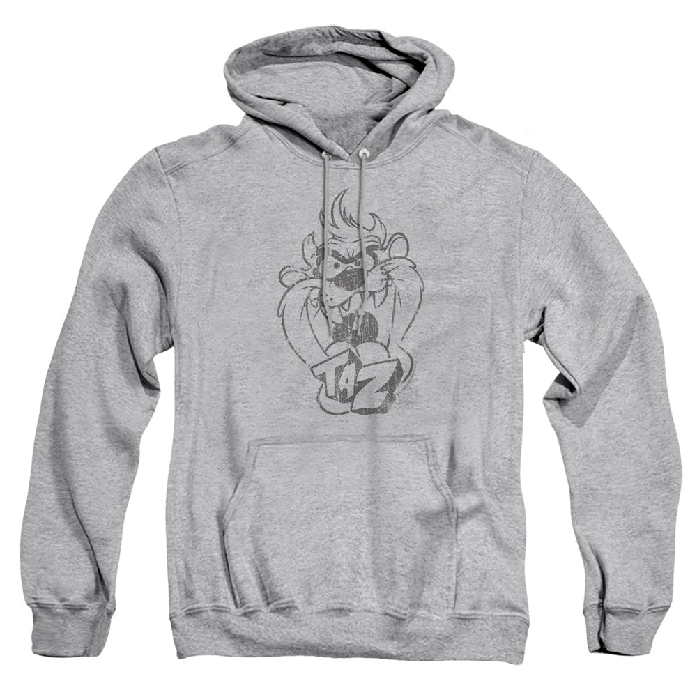 Looney Tunes - Faded Taz - Adult Pull-over Hoodie - Athletic Heather