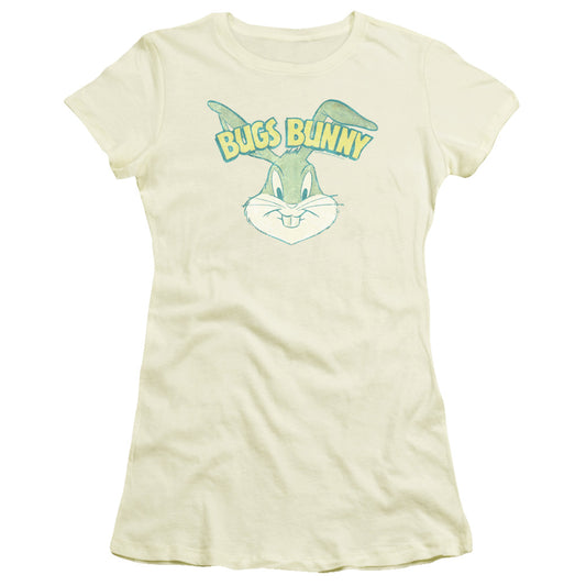 Looney Tunes - Bugs Head - Short Sleeve Junior Sheer - Cream T-shirt
