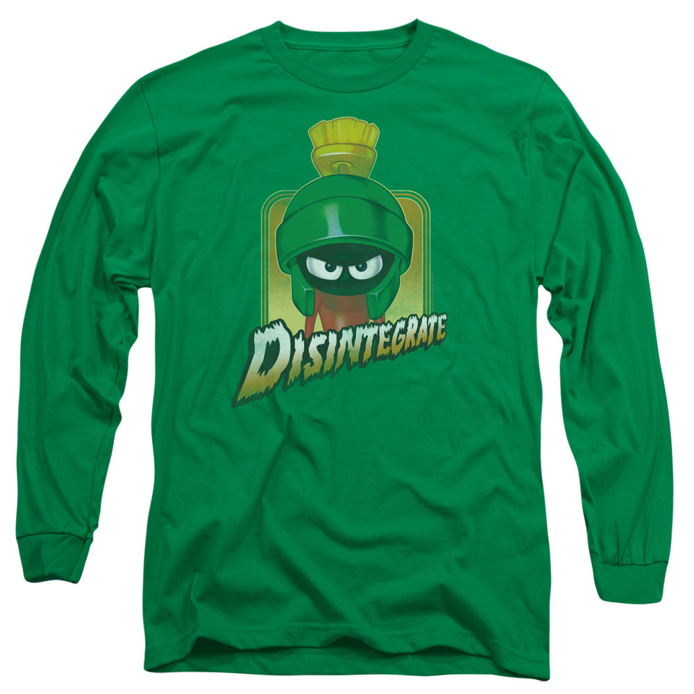 Looney Tunes - Disintegrate - Long Sleeve Adult 18/1 - Kelly Green T-shirt