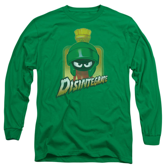 Looney Tunes - Disintegrate - Long Sleeve Adult 18/1 - Kelly Green T-shirt