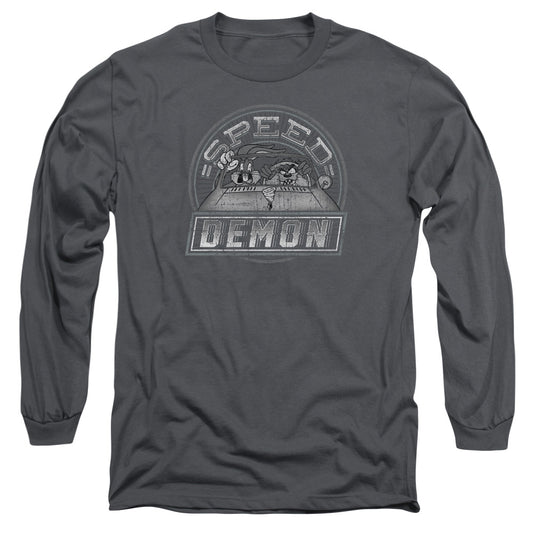 Looney Tunes - Speed Demon - Long Sleeve Adult 18/1 - Charcoal T-shirt