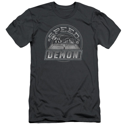 Looney Tuneshort Sleevepeed Demon-s - S Adult 30/1 - Charcoal T-shirt