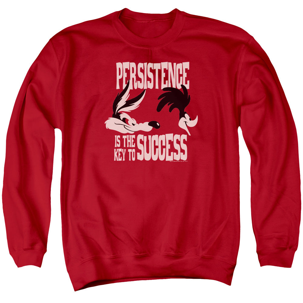 Looney Tunes - Persistence - Adult Crewneck Sweatshirt - Red