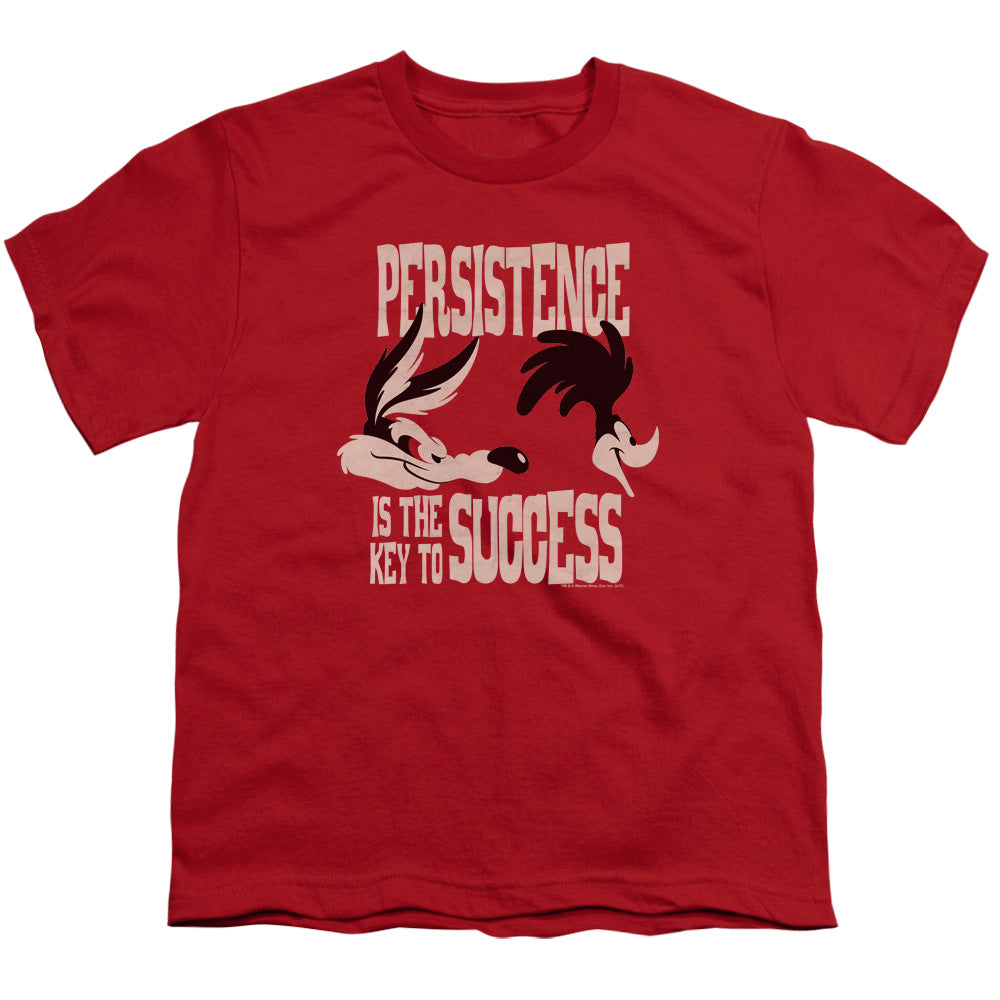 Looney Tunes - Persistence - Short Sleeve Youth 18/1 - Red T-shirt