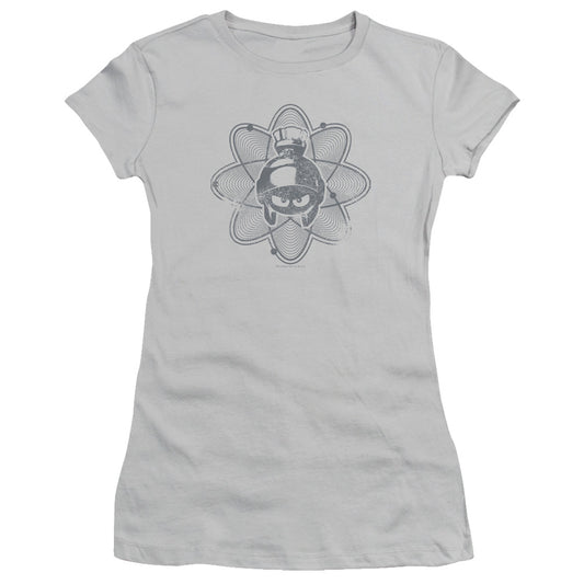 Looney Tunes - Mean Marvin - Short Sleeve Junior Sheer - Silver T-shirt